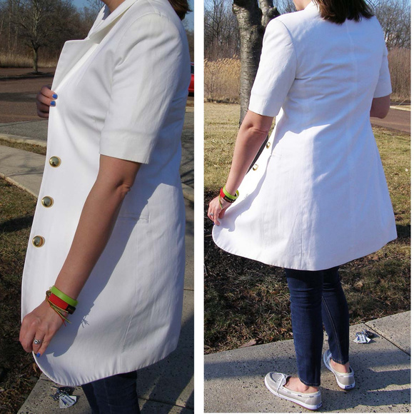 RARE Escada short sleeve cotton long blazer 6-8/36 - Picture 9 of 15